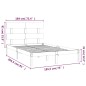 Estrutura de cama super king pinho maciço 180x200 cm branco