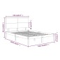 Estrutura de cama casal 135x190 cm madeira maciça branco