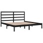 Estrutura de cama super king 180x200 cm madeira maciça preto