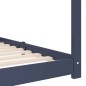 Estrutura de cama para crianças 70x140 cm pinho maciço cinzento