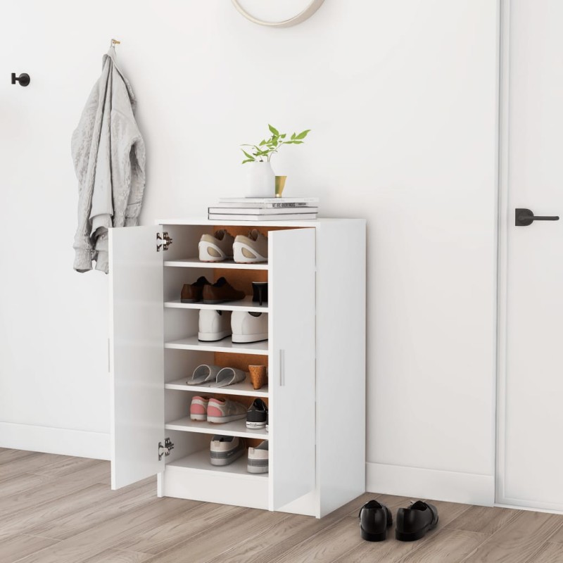 Armário para sapatos 60x35x92 cm derivados de madeira branco-Sapateiras e organizadores-Home Retail