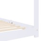 Estrutura de cama para crianças 80x160 cm pinho maciço branco