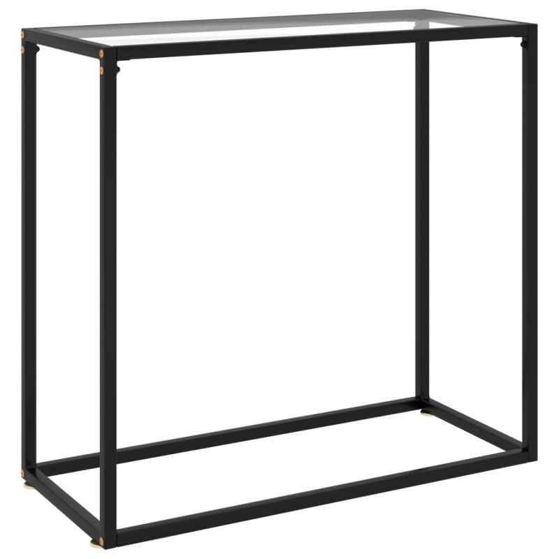 Mesa consola 80x35x75 cm vidro temperado transparente-Mesas de apoio-Home Retail