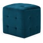 Pufe 2 pcs 30x30x30 cm veludo azul