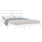 Estrutura cama pequena casal 120x190 cm pinho maciço branco