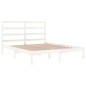 Estrutura cama pequena casal 120x190 cm pinho maciço branco