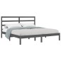 Estrutura de cama super king 180x200 cm madeira maciça cinza