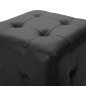 Pufe 2 pcs 30x30x30 cm couro artificial preto