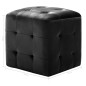 Pufe 2 pcs 30x30x30 cm veludo preto