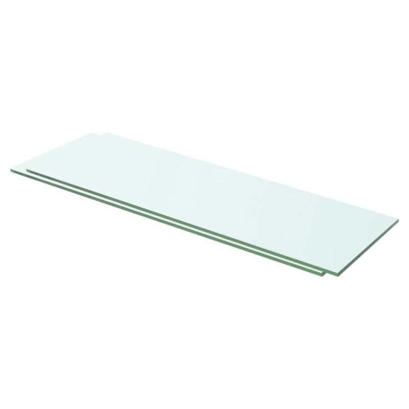 Prateleiras 2 pcs 60x15 cm vidro transparente-Prateleiras-Home Retail