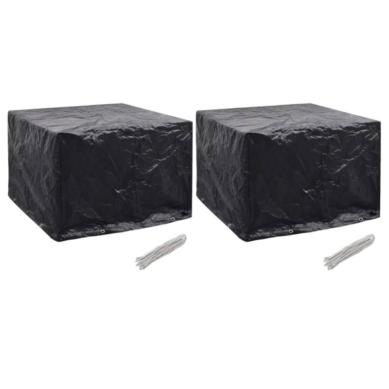 Capas para mobiliário de jardim 2 pcs 8 ilhós 122x112x98 cm-Capas para móveis de jardim-Home Retail