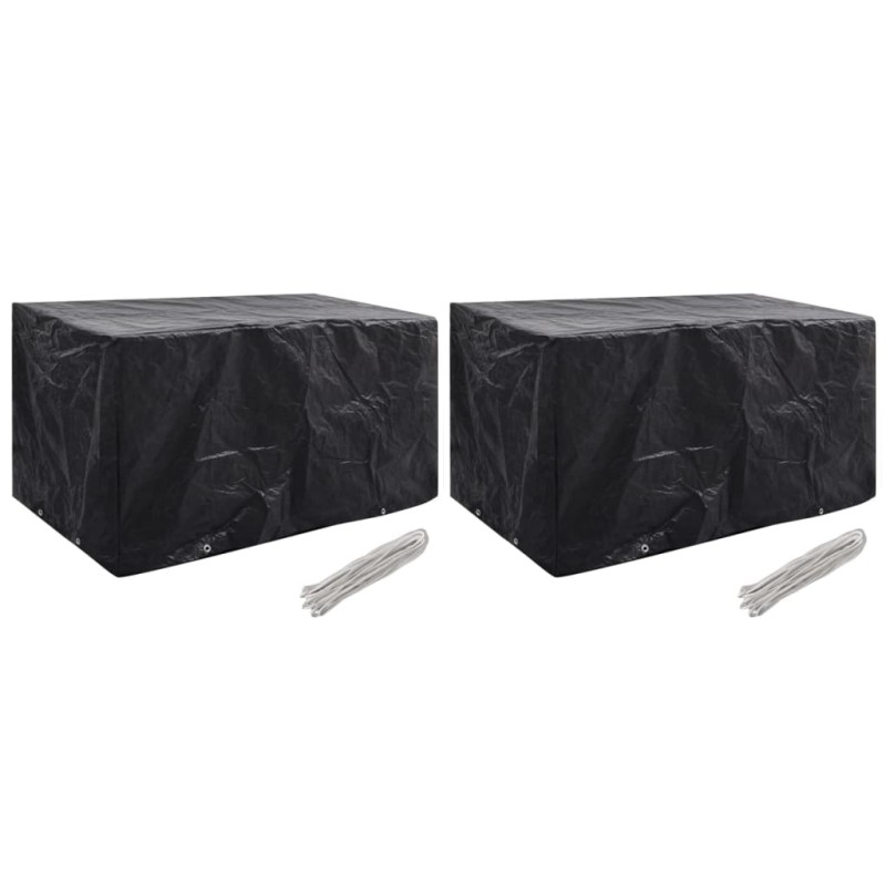 Capas para mobiliário de jardim 2 pcs 8 ilhós 180x70x90 cm-Capas para móveis de jardim-Home Retail