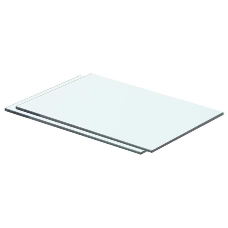 Prateleiras 2 pcs 40x20 cm vidro transparente-Prateleiras-Home Retail