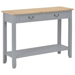 Mesa consola 110x35x80 cm madeira cinzento