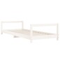 Estrutura de cama infantil 90x190 cm pinho maciço branco