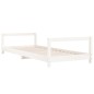 Estrutura de cama infantil 90x190 cm pinho maciço branco