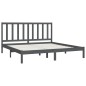 Estrutura de cama super king 180x200 cm pinho maciço cinza