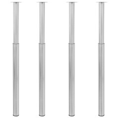 Pernas de mesa telescópicas 4 pcs 710-1100 mm níquel escovado