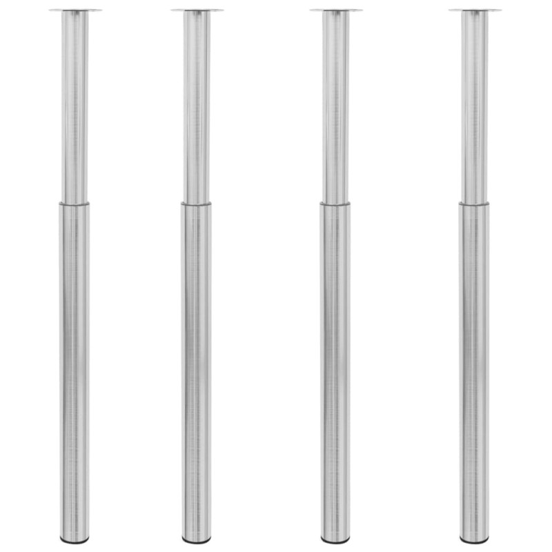 Pernas de mesa telescópicas 4 pcs 710-1100 mm níquel escovado-Pernas de mesa-Home Retail