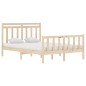 Estrutura de cama dupla 4FT6 135x190 cm madeira maciça