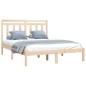 Estrutura de cama dupla 135x190 cm madeira maciça