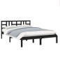 Estrutura de cama super king 180x200 cm madeira maciça preto