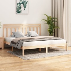 Estrutura de cama super king 180x200 cm madeira maciça