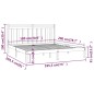 Estrutura de cama super king 180x200 cm madeira maciça