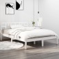 Estrutura cama pequena casal 120x190 cm pinho maciço branco