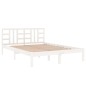 Estrutura cama pequena casal 120x190 cm pinho maciço branco