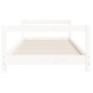 Estrutura de cama infantil 80x200 cm pinho maciço branco