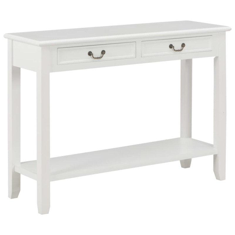 Mesa consola 110x35x80 cm madeira branco-Mesas de apoio-Home Retail