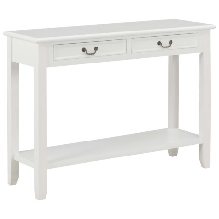 Mesa consola 110x35x80 cm madeira branco