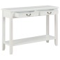 Mesa consola 110x35x80 cm madeira branco