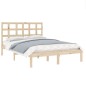 Estrutura de cama dupla 135x190 cm madeira maciça