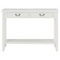 Mesa consola 110x35x80 cm madeira branco