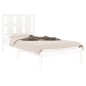 Estrutura cama pequena solteiro 75x190 cm madeira maciça branco