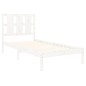 Estrutura cama pequena solteiro 75x190 cm madeira maciça branco