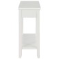 Mesa consola 110x35x80 cm madeira branco