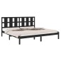 Estrutura de cama super king 180x200 cm madeira maciça preto