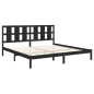 Estrutura de cama super king 180x200 cm madeira maciça preto