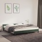 Estrutura de cama c/ cabeceira 180x200 cm veludo verde-escuro