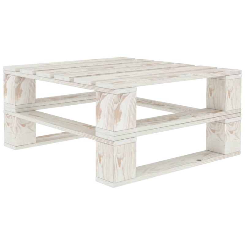 Mesa de paletes para jardim madeira branco-Mesas de jardim-Home Retail