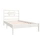 Estrutura de cama solteiro 90x190 cm madeira maciça branco