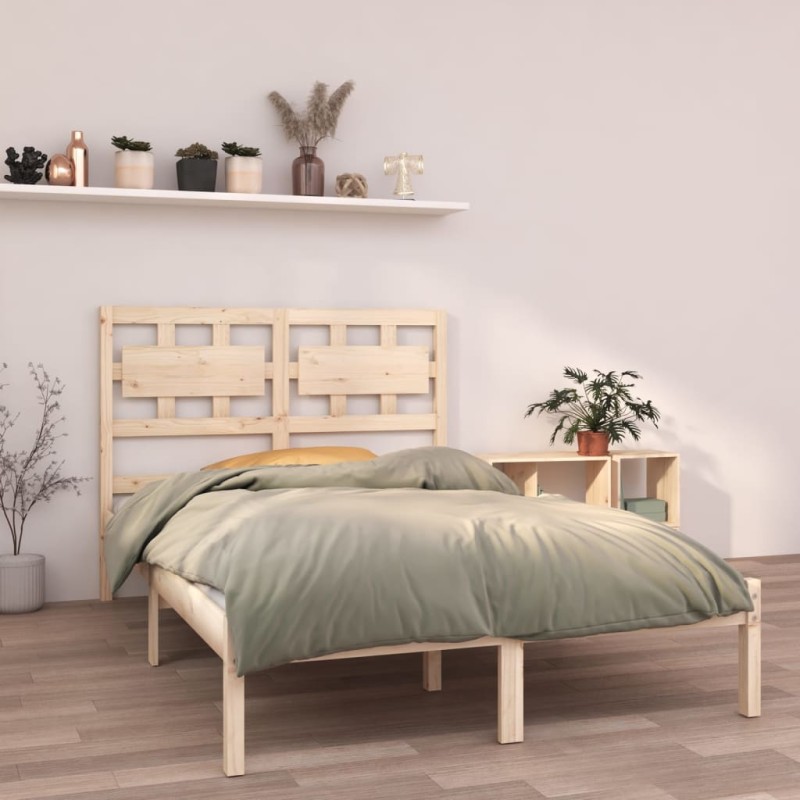 Estrutura de cama 140x200 cm madeira maciça-Camas e estruturas de camas-Home Retail