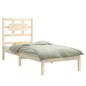 Estrutura de cama pequena solteiro 75x190 cm madeira maciça