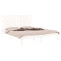 Estrutura de cama king 150x200 cm madeira maciça branco