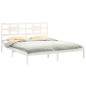 Estrutura de cama 200x200 cm madeira maciça branco