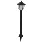 Candeeiro solar LED de exterior 6 pcs preto