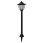 Candeeiro solar LED de exterior 6 pcs preto